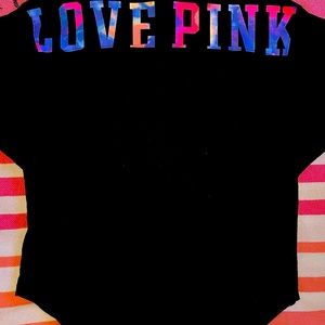 VS PINK NWT XS football watercolor tee HTF RARE